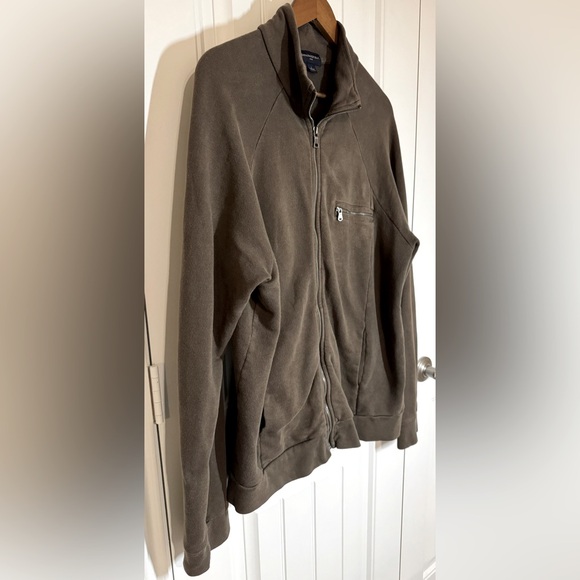 Banana Republic Men’s Army Green Full Zip Front, Sweatshirt Jacket- size L - Picture 3 of 9